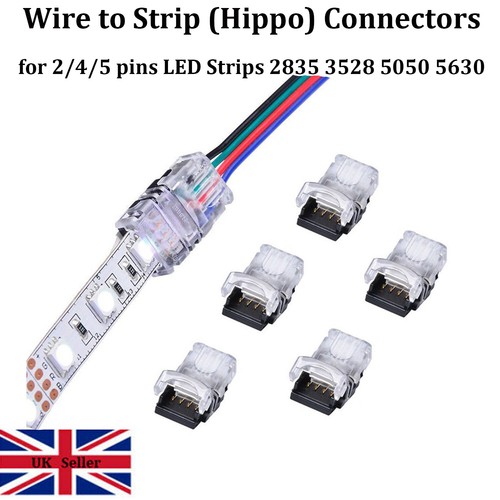 Wire strip connector clip - wire, to