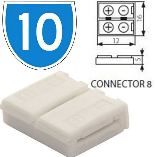 10x 8mm pin led - 8mm, strip